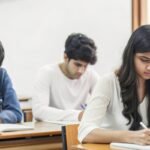 students participating in entrance exam of BCA