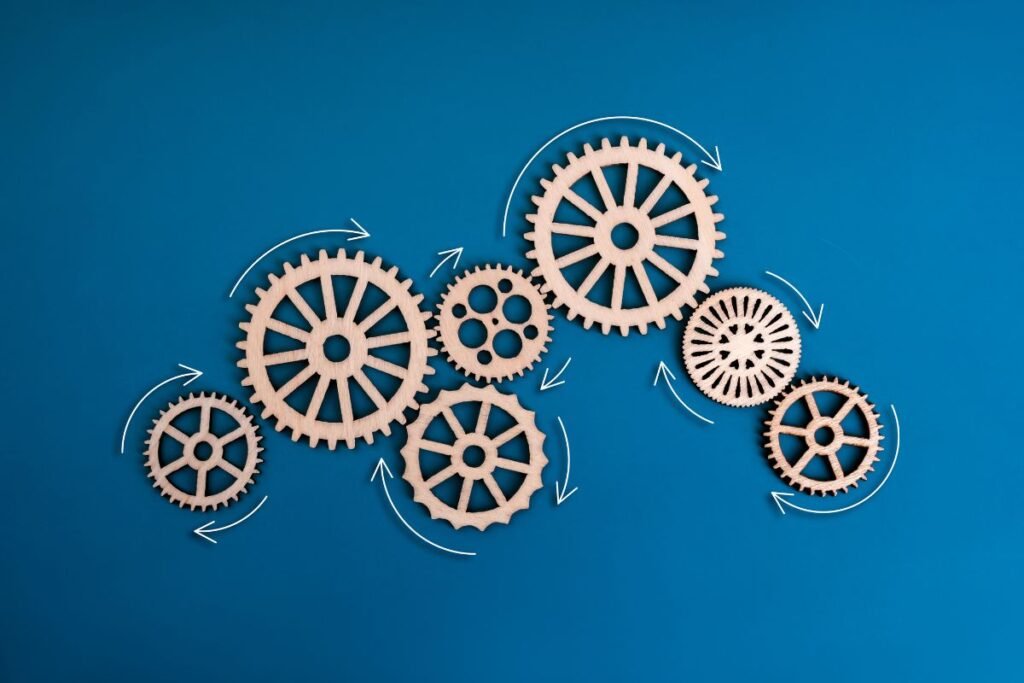 wheels rotating in a pattern